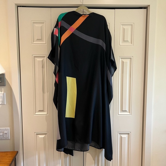 Louisa Parris - Frank Printed Silk-twill Dress - Black - Picture 4 of 6